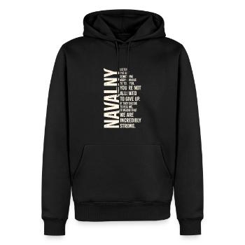 Navalny, nous sommes incroyablement forts - Sweat à capuche Premium bio Homme - noir - Devant - Nico (187cm)