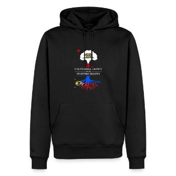 Kalifornisches Fil-Am Design für stolze Pinoys - Männer Premium Bio Hoodie - Schwarz - Vorne - Nico (187cm)
