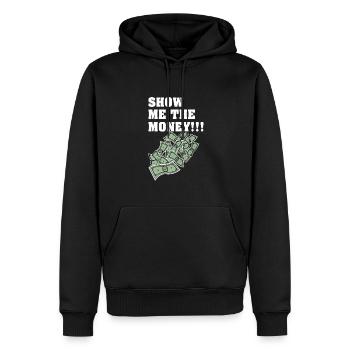 Conception d’argent d’exposition pour les professionnels à revenu élevé - Sweat à capuche Premium bio Homme - noir - Devant - Nico (187cm)