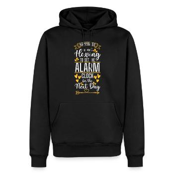 Cloverleaf Joie de vivre - Sweat à capuche Premium bio Homme - noir - Devant - Nico (187cm)
