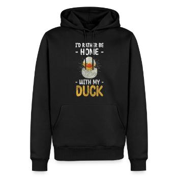 Ente Quacken Erpel - Sweat à capuche Premium bio Homme - noir - Devant - Nico (187cm)