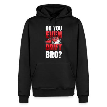 Drifting Donut Quer Schrauber - Männer Premium Bio Hoodie - Schwarz - Vorne - Nico (187cm)