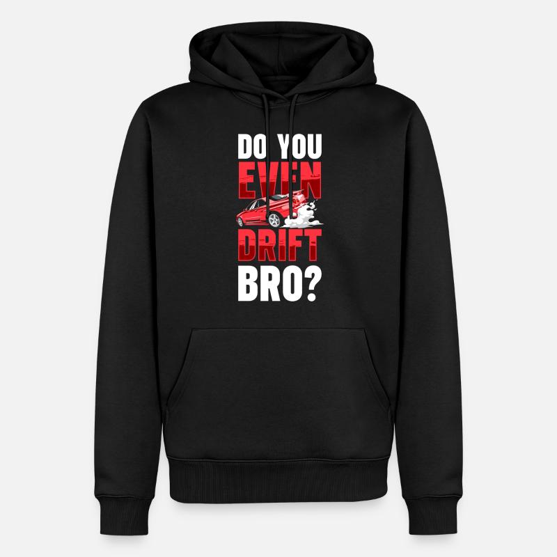 Drifting Donut Quer Schrauber - Männer Premium Bio Hoodie - Schwarz