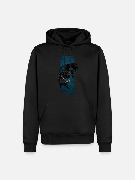 Shadow Sentinel: Mythical Shadow Wolf - Men’s Premium Organic Hoodie - black