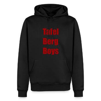 Tafel Berg Boys - Männer Premium Bio Hoodie - Schwarz - Vorne - Nico (187cm)