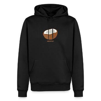 Kokosnuss | Kokos - Männer Premium Bio Hoodie - Schwarz - Vorne - Nico (187cm)