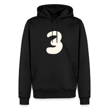 3 - Men’s Premium Organic Hoodie - black - Front - Nico (187cm)