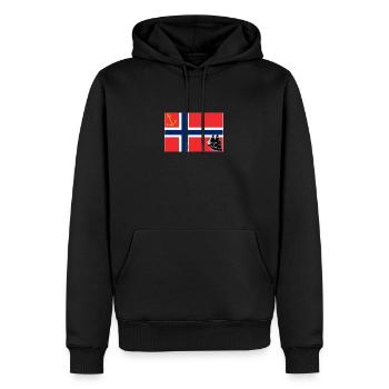 Norwegische Seeflagge - Männer Premium Bio Hoodie - Schwarz - Vorne - Nico (187cm)