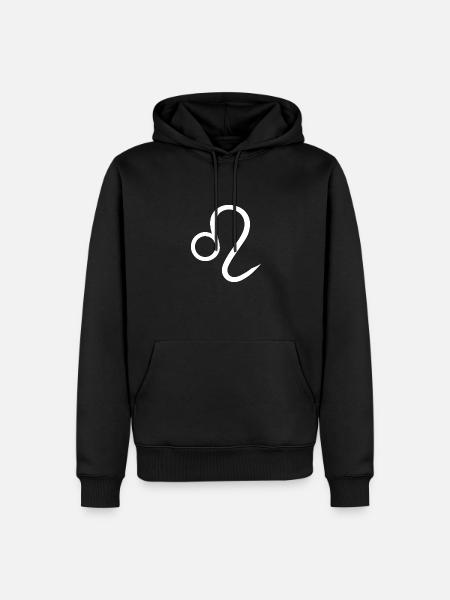 Löwe Sternzeichen - Männer Premium Bio Hoodie - Schwarz