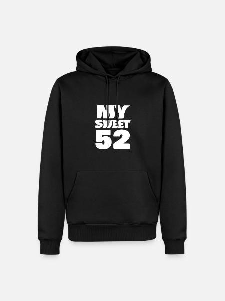 Doux 52 - Sweat à capuche Premium bio Homme - noir