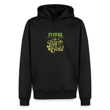 Pizzen sind besser als ein Topf Gold St Patricks - Männer Premium Bio Hoodie - Schwarz - Vorne - Nico (187cm)