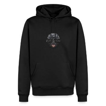 Enraciné dans l’amour Éphésiens 3 :17-18 - Sweat à capuche Premium bio Homme - noir - Devant - Nico (187cm)