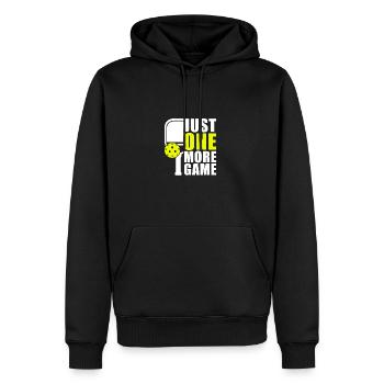 One more game lustiges Pickleball Spieler - Männer Premium Bio Hoodie - Schwarz - Vorne - Nico (187cm)