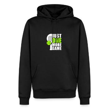 Just one more game lustiges Padelball Spieler - Männer Premium Bio Hoodie - Schwarz - Vorne - Nico (187cm)