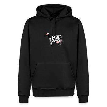 Herzen Kuh - Männer Premium Bio Hoodie - Schwarz - Vorne - Nico (187cm)