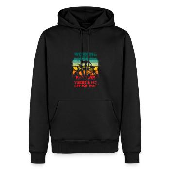 Working There Is No App For That Handwerker - Männer Premium Bio Hoodie - Schwarz - Vorne - Nico (187cm)