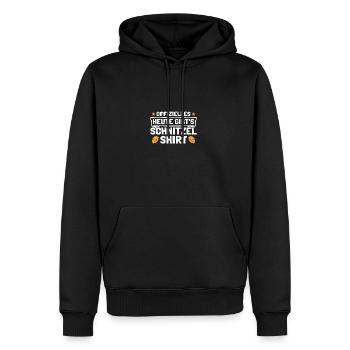 Offizielles heute gibt's Schnitzel - Männer Premium Bio Hoodie - Schwarz - Vorne - Nico (187cm)