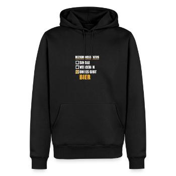 Beziehungsstatus Bier Biertrinker Bierliebhaber - Männer Premium Bio Hoodie - Schwarz - Vorne - Nico (187cm)