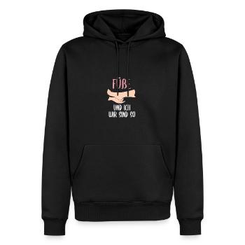 Füße und ich Podologe Podologin Fußpflegerin - Männer Premium Bio Hoodie - Schwarz - Vorne - Nico (187cm)