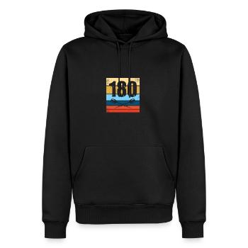 180 fléchettes Fléchettes - Sweat à capuche Premium bio Homme - noir - Devant - Nico (187cm)