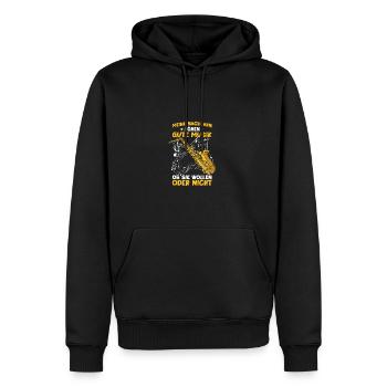 Meine Nachbarn Saxophon Saxophonspieler - Männer Premium Bio Hoodie - Schwarz - Vorne - Nico (187cm)