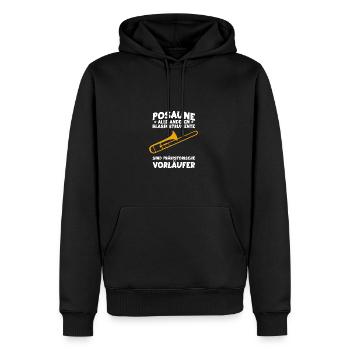 Prähistorische Vorläufer Posaune Posaunenspieler - Männer Premium Bio Hoodie - Schwarz - Vorne - Nico (187cm)