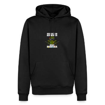 Versteckt euch Gotcha Paintballspieler Paintball - Männer Premium Bio Hoodie - Schwarz - Vorne - Nico (187cm)