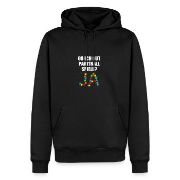 Gotcha Paintballspieler Paintball spielen - Männer Premium Bio Hoodie - Schwarz - Vorne - Nico (187cm)