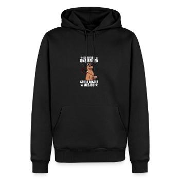 Einer von uns Federball Badminton Badmintonspieler - Männer Premium Bio Hoodie - Schwarz - Vorne - Nico (187cm)