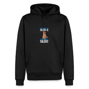 Talent Federball Badminton Badmintonspieler - Männer Premium Bio Hoodie - Schwarz - Vorne - Nico (187cm)