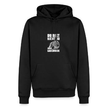 Du bist nicht du Ladedruck Tuning Tuner Schrauber - Männer Premium Bio Hoodie - Schwarz - Vorne - Nico (187cm)