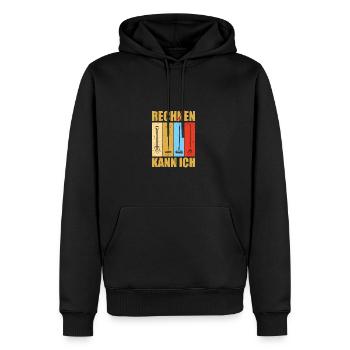 Rechen kann ich Gärtner Gartenarbeit Garten - Männer Premium Bio Hoodie - Schwarz - Vorne - Nico (187cm)