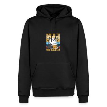 Ruhe bitte! Biertrinker Bierliebhaber Bier - Männer Premium Bio Hoodie - Schwarz - Vorne - Nico (187cm)