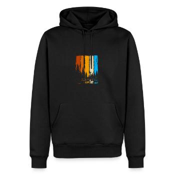 Wald Holz machen Holzfäller Waldarbeiter Forstwirt - Männer Premium Bio Hoodie - Schwarz - Vorne - Nico (187cm)