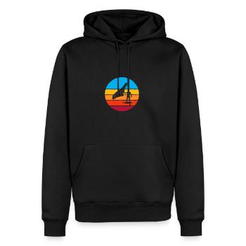 Wingsurfer Wing Surf Wing Foil - Sweat à capuche Premium bio Homme - noir - Devant - Nico (187cm)