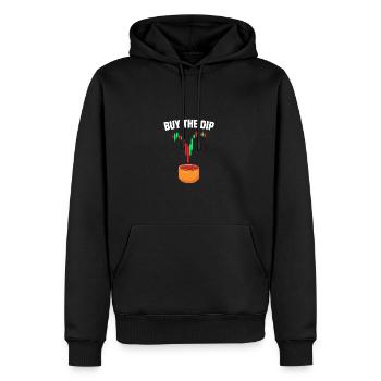 Acheter la baisse Bourse Trader Trader Trading - Sweat à capuche Premium bio Homme - noir - Devant - Nico (187cm)