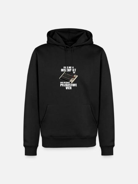 Pflegestufe 4 Tontechniker Toningenieur Tonmeister - Männer Premium Bio Hoodie - Schwarz
