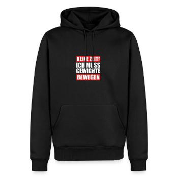 Keine Zeit Bodybuilding Bodybuilder Gym Kraftsport - Männer Premium Bio Hoodie - Schwarz - Vorne - Nico (187cm)