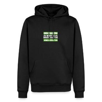 Agriculture : Tracteur, Agriculteur, Agriculteur - Sweat à capuche Premium bio Homme - noir - Devant - Nico (187cm)