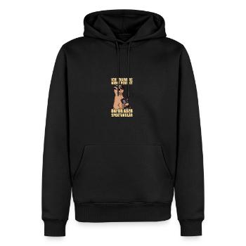 Entraînement Musculation Musculation Gym Musculation Musculation - Sweat à capuche Premium bio Homme - noir - Devant - Nico (187cm)