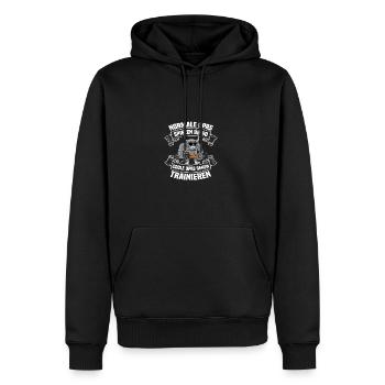 Cool Grandpas Musculation Musculation Gym Musculation Musculation - Sweat à capuche Premium bio Homme - noir - Devant - Nico (187cm)