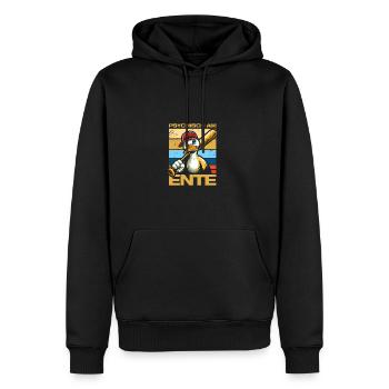 Médium sur le canard humour sarcasme amusant drôle - Sweat à capuche Premium bio Homme - noir - Devant - Nico (187cm)