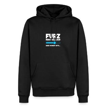 Le pet est chargé pets pets pet - Sweat à capuche Premium bio Homme - noir - Devant - Nico (187cm)