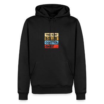My roller coaster Freizeitpark Achterbahn - Männer Premium Bio Hoodie - Schwarz - Vorne - Nico (187cm)