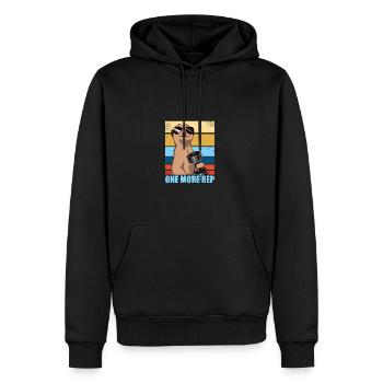 One more rep Bodybuilding Bodybuilder Kraftsport - Männer Premium Bio Hoodie - Schwarz - Vorne - Nico (187cm)