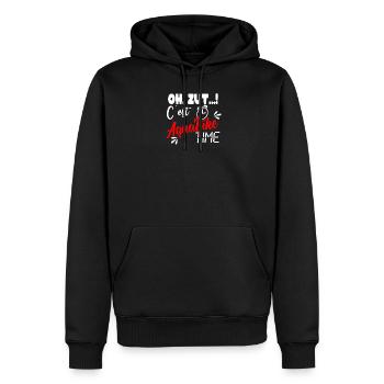 oh zut, c'est aquabike time - Sweat à capuche Premium bio Homme - noir - Devant - Nico (187cm)
