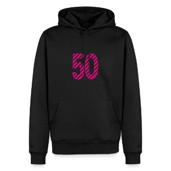 JAHRESTAG. ALLES GUTE ZUM GEBURTSTAG. ALLES GUTE ZUM GEBURTSTAG. - Männer Premium Bio Hoodie - Schwarz - Vorne - Nico (187cm)