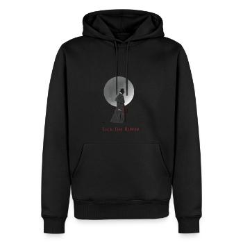 Jack Ripper - Männer Premium Bio Hoodie - Schwarz - Vorne - Nico (187cm)