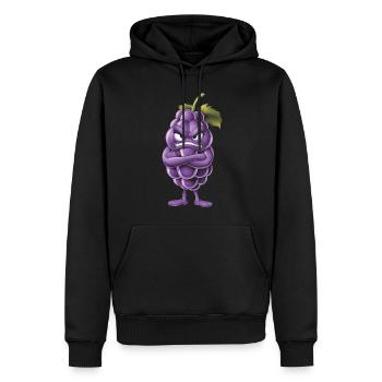 Trauben - Männer Premium Bio Hoodie - Schwarz - Vorne - Nico (187cm)