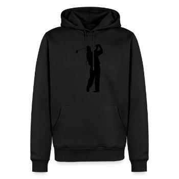 golf - Männer Premium Bio Hoodie - Schwarz - Vorne - Nico (187cm)